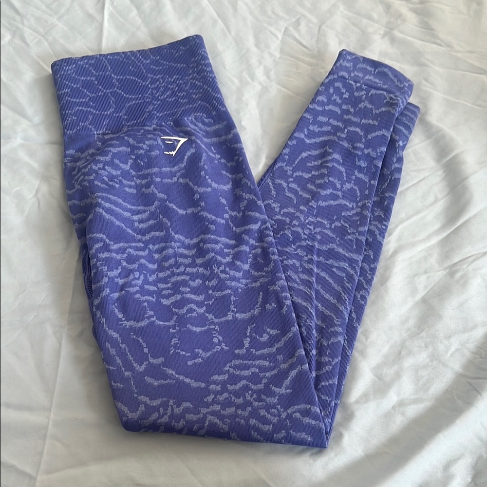 Gymshark Kids Blue Patterned Leggings